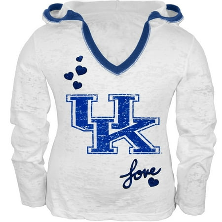 - Kentucky Wildcats - Girls Juvy Burnout Hooded Long Sleeve T-Shirt