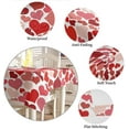 thumbnail image 5 of Valentine Tablecloth Rectangle/Oval 60x120in Valentine''s Day Love Dark Red Pink Heart Tablecloths Waterproof Table Cloth for Kitchen Indoor Outdoor Table Cover for Dining/Party Decoration, 5 of 7