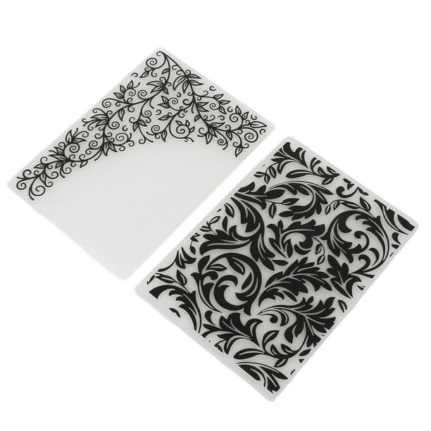 Carpetas De Plástico En Relieve, Fácil Operación 2 Piezas Carpetas De Plástico Premium Ampliamente Utilizadas Exquisitas Reutilizables Para Tarjetas Para Bricolaje Para Sobres ANGGREK Otros