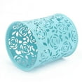 thumbnail image 2 of Walfront Fashionable Carved Hollow Rose Metal Pencil Holder, Multicolor, 2 of 8