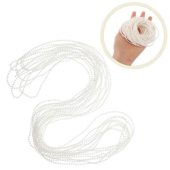 LEORX Round Pearl Bead Roll Plastic 1Pack White