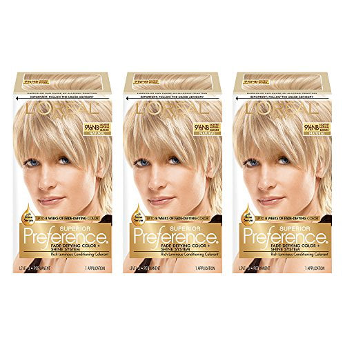 LOreal Paris Superior Preference Fade-Defying + Shine Permanent Hair Color,   Lightest Natural Blonde, Pack of 3, Hair Dye | Walmart Canada