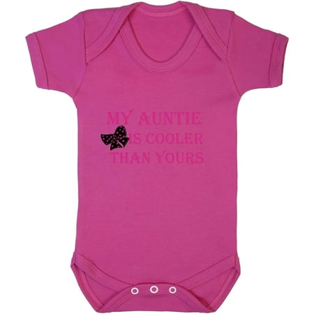 

My Auntie Is Cooler Than Yours Baby Bodysuit One Piece Hot Pink 18 Months