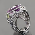 thumbnail image 3 of Vintage ring for women, purple amethyst diamond ring gift for women 925 Silver Ring, 3 of 5