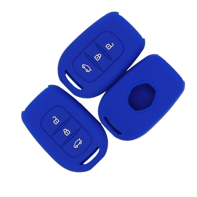 Seitruly 3 piezas y personalice la llave del coche con funda de silicona segura y respetuosa con el medio ambiente insípida Electrónica azul oscuro