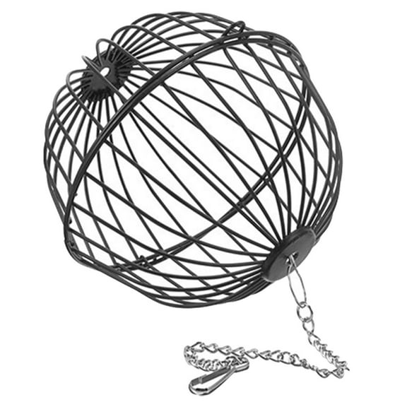 ELAYARD Chinchilla Hay Feeder Black Iron Easy Clean Hanging Feeder Ball