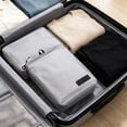 thumbnail image 6 of Nylon Travel Packing Bag Large Size, Waterproof Luggage Organizer Pouch with Zipper, Clothing Storage Cube for Suitcase Travel Home, Gray, 18.1x9.7 Inches, 6 of 6