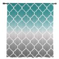 thumbnail image 2 of Teal Grey Ombre Morocco Pattern Semi Sheer Curtains Drapes for Living Room,Bedroom,French Doors Window 96 Inches Long,Modern Moroccan Geometric Rod Pocket Chiffon Curtain Drapery Voile Drape Panel, 2 of 6