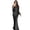 Black, variant on Women Prom Dress Tassel Sleeves Sheath Slim Fit V Neck Solid Color Sequin Fishtail Hem Evening Dress Cocktail Party Maxi Dress