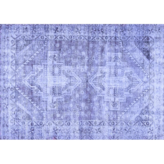 Ahgly Company Indoor Rectangle Persian Blue Traditional Area Rugs, 8' x 12'