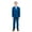 Blue, variant on Boys Suit Set Solid Textured Notch Lapel With Matching Vest & Pants With Free Shirt & Tie