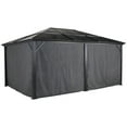 thumbnail image 2 of Sojag Meridien 12 x 16 x 7 ft Grey Curtains for Gazebo, Spun, 2 of 5