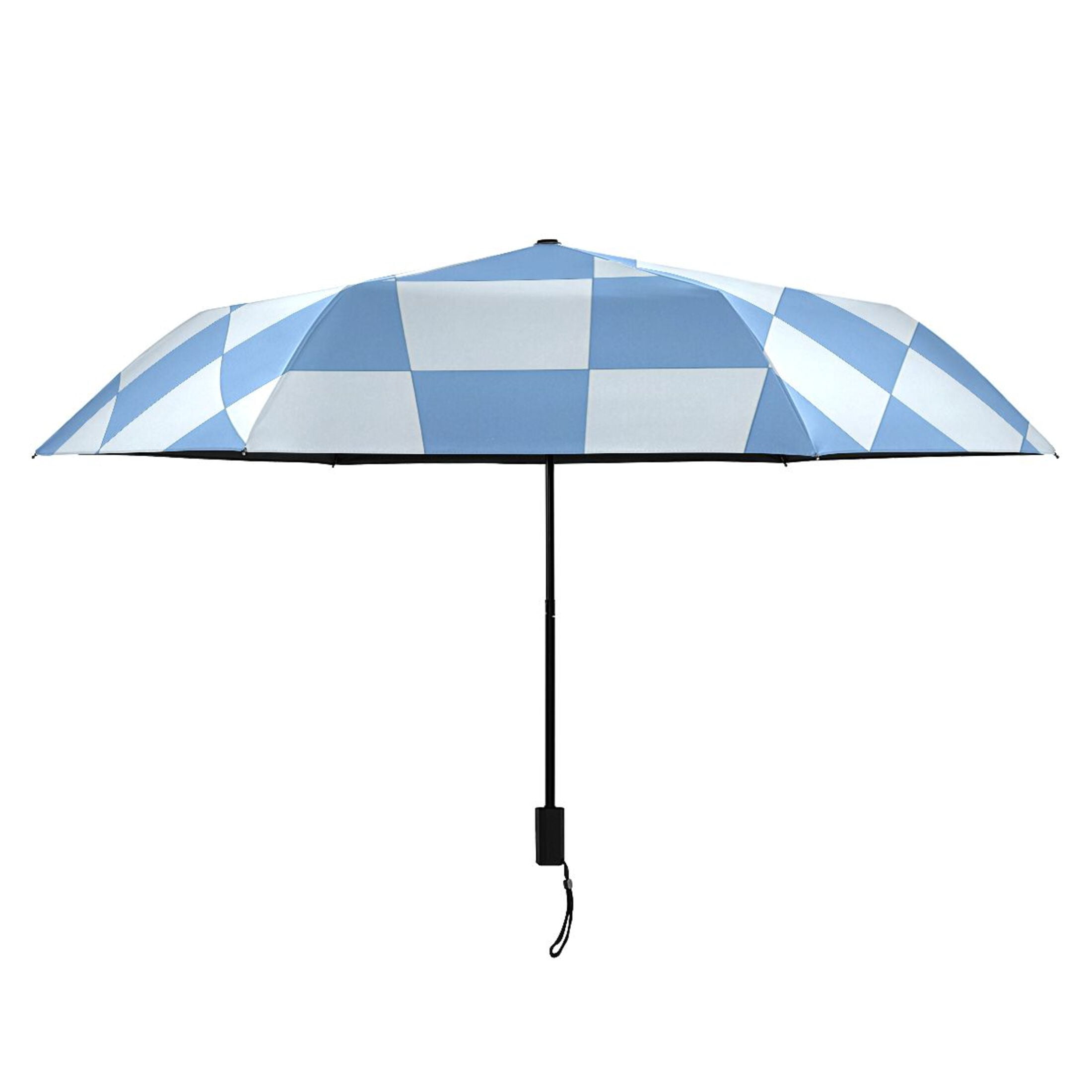 ALAZA Checkered Grid-t7 UPF 50+ Compact Folding Umbrella for Rain Travel Umbrella Packable