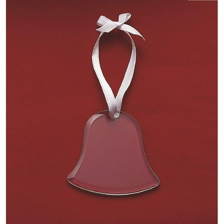BELL SHAPED GLASS ORNAMENT W/ WHITE RIBBON - Christmas Ornament