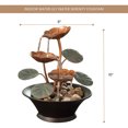 thumbnail image 2 of Bits and Pieces 10 Inch Indoor Water Lily Tabletop Water Serenity Fountain, 2 of 7