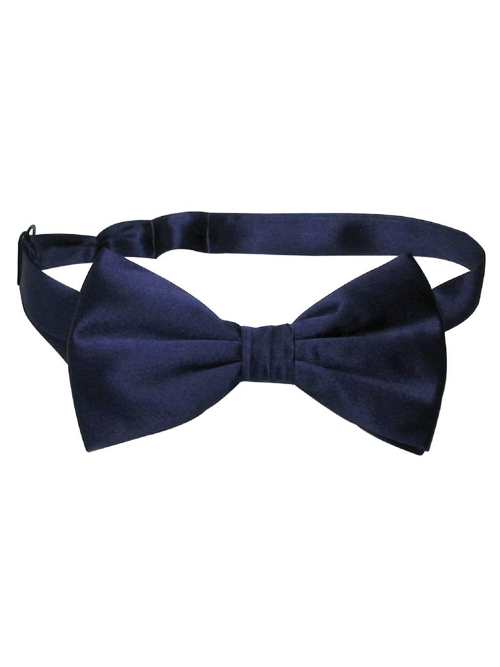New in box men's self tie free style bow tie solid color 100% silk royal blue 