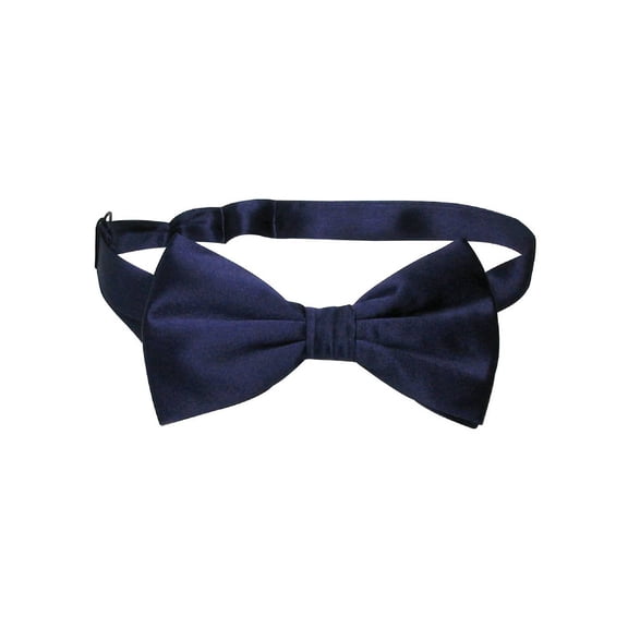 100% SILK BOWTIE Solid NAVY BLUE Color Men's Bow Tie for Tuxedo or Suit