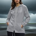 thumbnail image 6 of Mlzmgr Womens Jackets Lightweight Long Sleeve Zipper up with Pockets Waterproof Rain Coat for Women, 6 of 6
