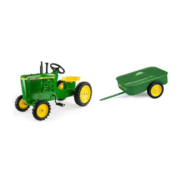 John Deere 4440 Pedal Tractor with Steel Trailer, Push & Pedal Ride-Ons
