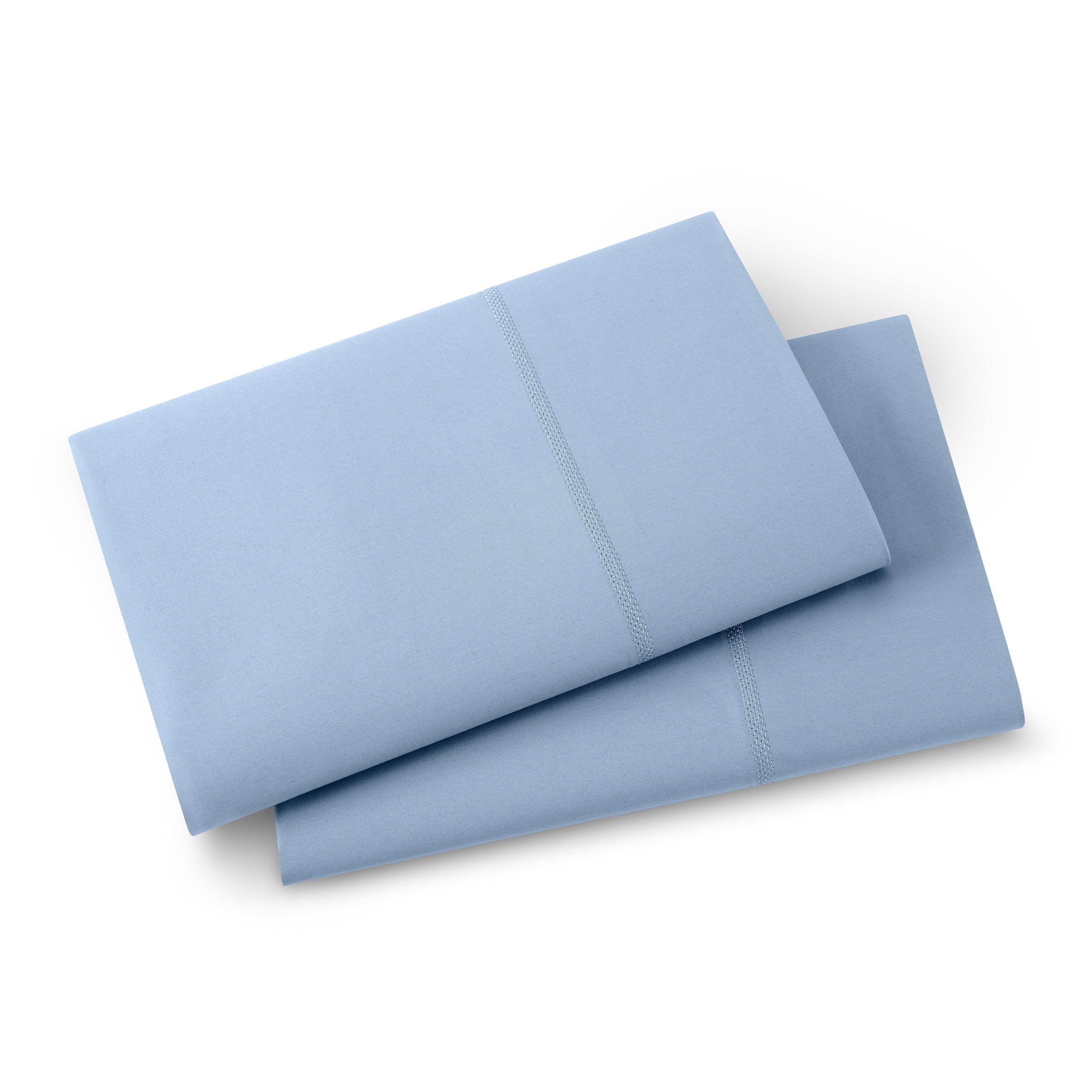 Wamsutta 1846 400 Thread Count Faded Denim Egyptian Giza Cotton Percale Pillow Cases, King (2 Count)
