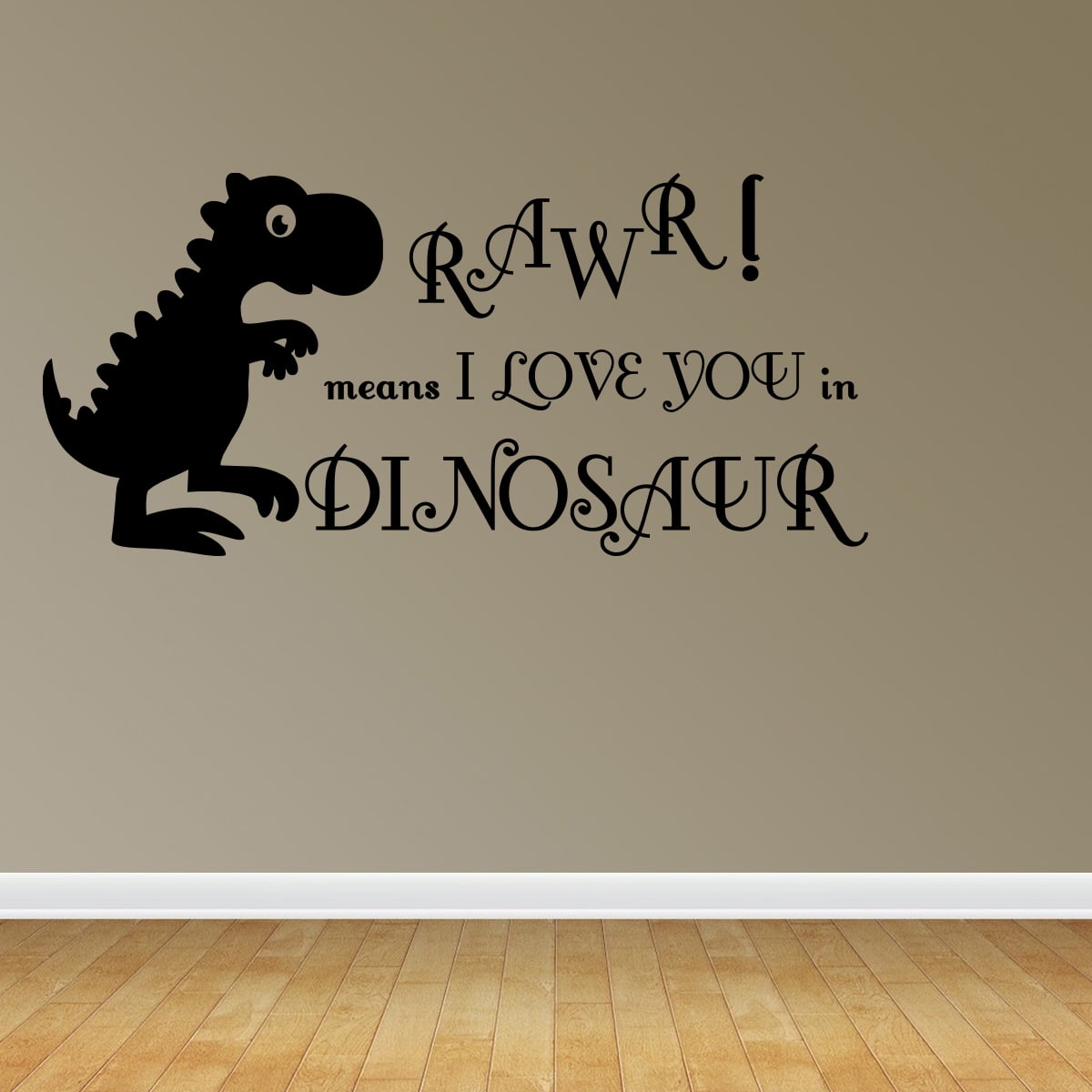 Rawr children's means I love You in Dinosaur wall art vinyl decal sticker 
