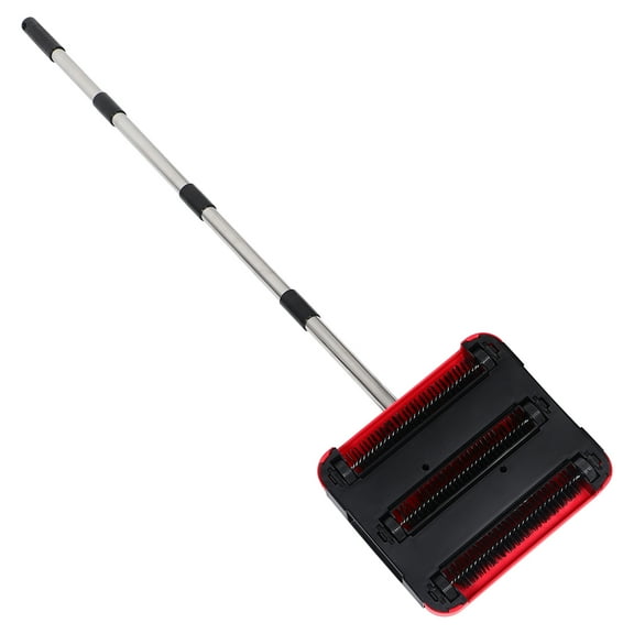 Worgeous 1 Set Handheld Carpet Sweeper Manual Vacuum Sweeper with Rotating Brush Rolls Hand Push Carpet Sweepers for Pet Hair and Dust Removal