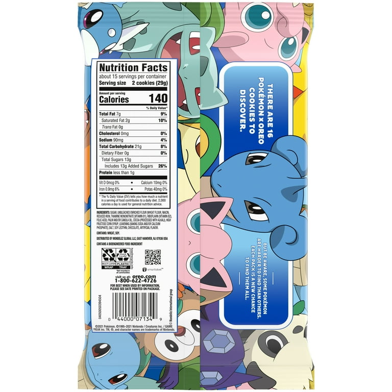 Oreo Pokmon Themed Chocolate Sandwich Cookies, Limited Edition, 15.25 Oz -  Walmart.com