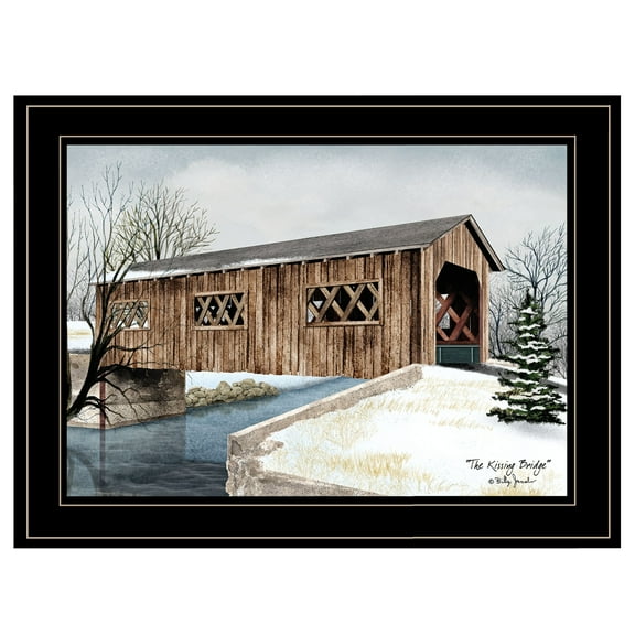 The Kissing Bridge by Billy Jacobs Printed Wall Art Wood Multi-Color