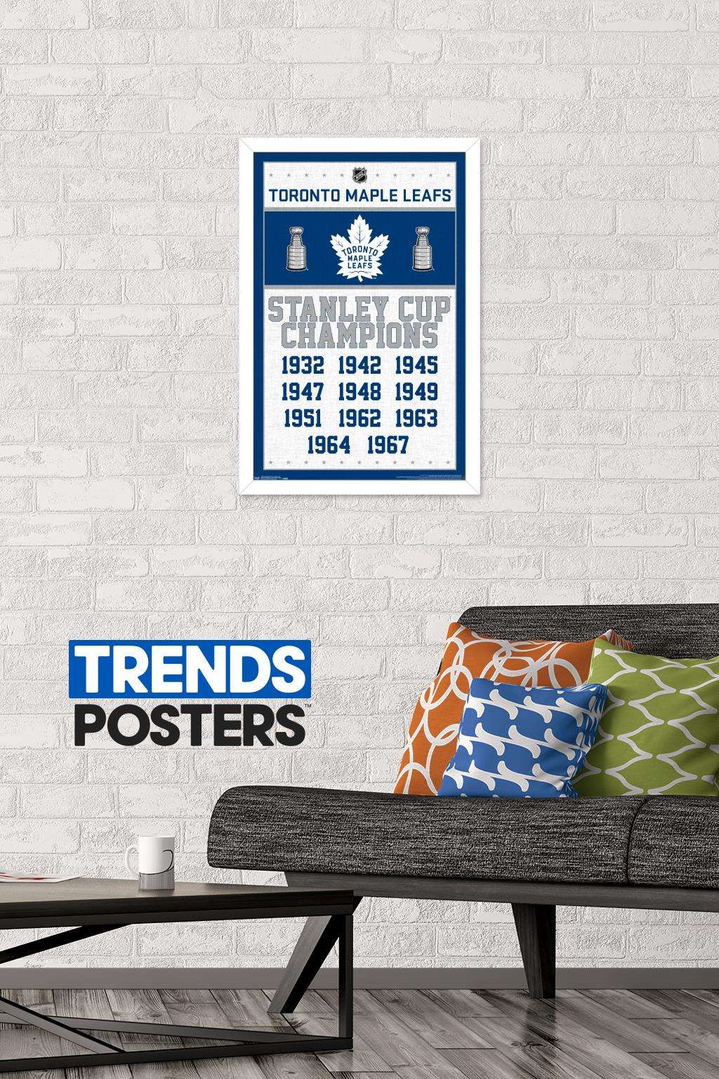 NHL Toronto Maple Leafs - Champions 16 Wall Poster, 14.725" x 22.375", Framed