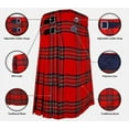 thumbnail image 5 of Men's 8 Yard Royal Stewart Tartan Kilt, Traditional Highland Dress for Weddings, Events and Formal Wear, 5 of 7