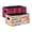 Bow Decoration 70s-Style Mushroom Pattern, variant on Felt Storage Bins 2-Pack Foldable Space-Saving Organizer For Home Office Nautical-themed Purple Background Glowing Mushrooms & Stars