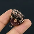 thumbnail image 4 of Natural Strawberry Quartz Gemstone Handmade Copper Wire Wrap Ring Size 7, 4 of 4