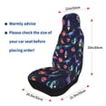 thumbnail image 4 of Pofeuu Space Dinosaur Print Automotive Car Seat Covers Flat Cloth Full Set Seat Covers,Car Seat Covers front seats for Cars Trucks and SUVs(Two packs), 4 of 7