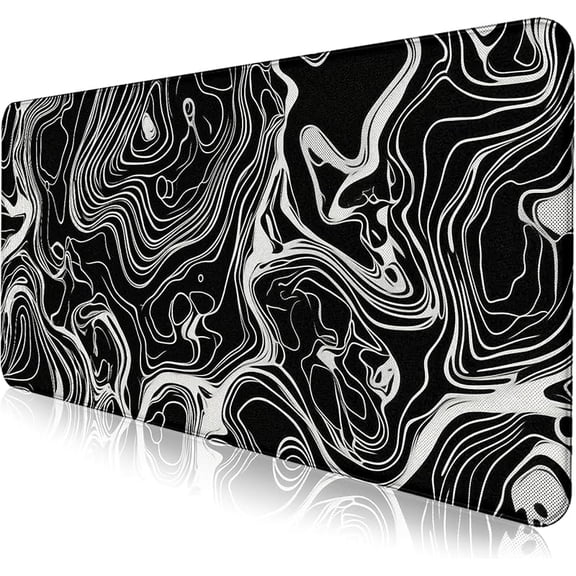 Large Extended Gaming Mouse Pad with Stitched Edges, Non-Slip Waterproof Rubber Base Mouse Pad for Office, Computer, Keyboard, Laptop and Home Desk Pad 35.4 x 15.7 x 0.12 Inch