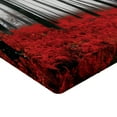thumbnail image 2 of Ambesonne Forest Fitted Sheet 2 Pcs Set, Foggy Woodland, Twin XL, Pale Grey Black and Red, 2 of 3