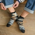 thumbnail image 3 of Fuzoiu Wolf Family Winter Wonderland Print Adult Socks, Crew Moisture-wicking Socks, Unisex Cushion Crew Socks,Casual Sports Ankle Socks, 3 of 7