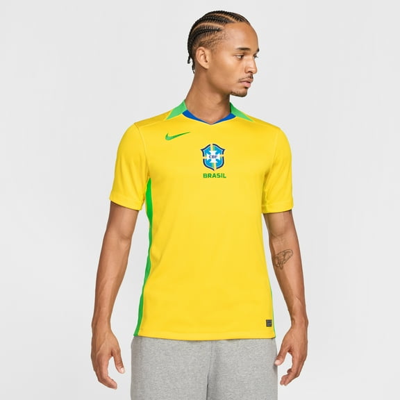 Men's Nike Yellow Brazil Women's National Team 2025/26 Home Replica Jersey