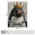 thumbnail image 4 of Orinice Penguin Crown Digital Painting Warm Lightweight Blanket Soft Fleece Blankets  All Seasons Sofa Decor Cow Gifts Blanket 50x60in, 4 of 6