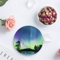 thumbnail image 3 of XDDJA Aurora Borealis Exquisite Atmosphere Solar Starry Sky Calming Night Image Set of 8 Round Coaster for Drinks, Absorbent Ceramic Stone Coasters Cup Mat with Cork Base for Coffee Table Bar Decor, 3 of 5