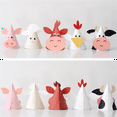 5Pcs Kids Birthday Hats Zodiac Ox Cow Cone Hats Farm Animals Cone Hats