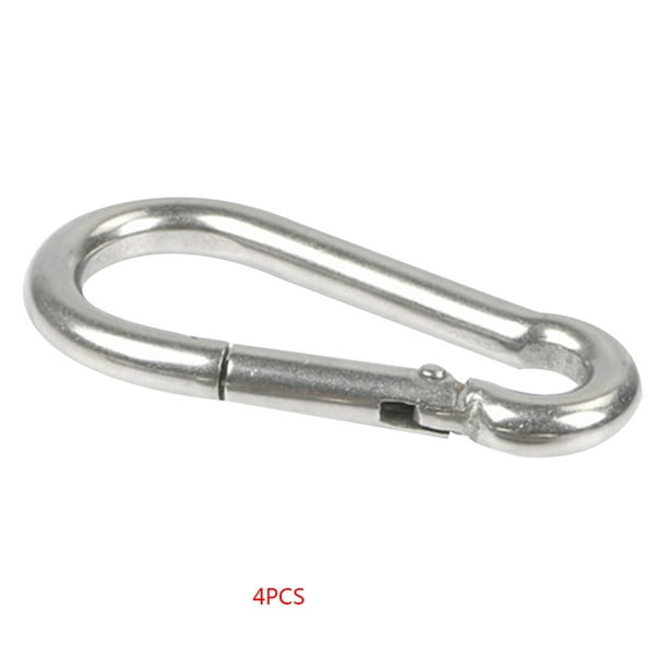 Spring Snap Hook Carabiner Heavy Duty, 304 Stainless Steel Clips Keychain  Buckles, 2-1/2'' 3-1/8'' 4'' 5-1/2'' Length