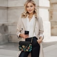 thumbnail image 2 of Pzuqiu Hummingbird Flower Women's Leather Crossbody Bag Versatile Exquisite Leather Quilted Shoulder Bag with Chain Strap Craftsmanship Vintage Practical for Teen Girls-Women, 2 of 7