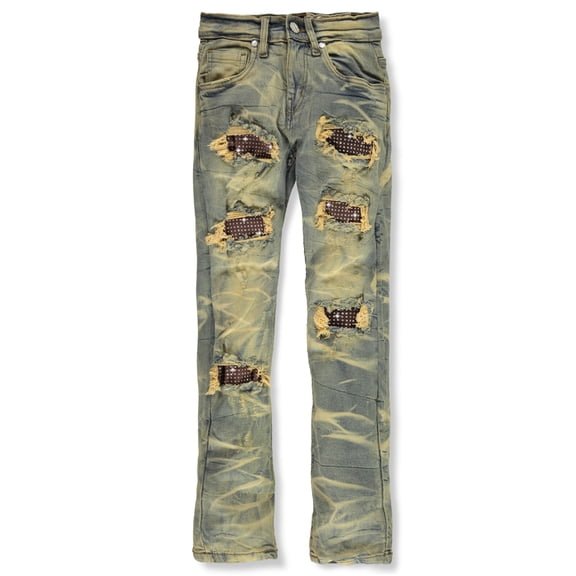 FWRD Boys' Bling Rip Slim Jeans Color: light tint Size: 16