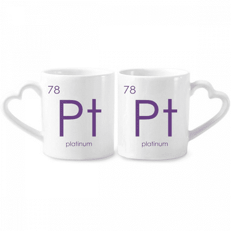 

Chestry Elements Period Table Transition Metals Platinum Pt Couple Porcelain Mug Set Cerac Lover Cup Heart Handle