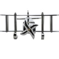 thumbnail image 6 of DecMode Aluminum Plane Modern Sculpture Silver, 6 of 10