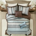 thumbnail image 3 of Madison Park Princeton 5-Piece Cotton Reversible Jacquard Bedspread Set in Blue, 3 of 5