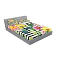 thumbnail image 2 of Ambesonne Floral Fitted Sheet & Pillow Sham Set, Various Flowers Bouquet, Queen, Multicolor, 2 of 2