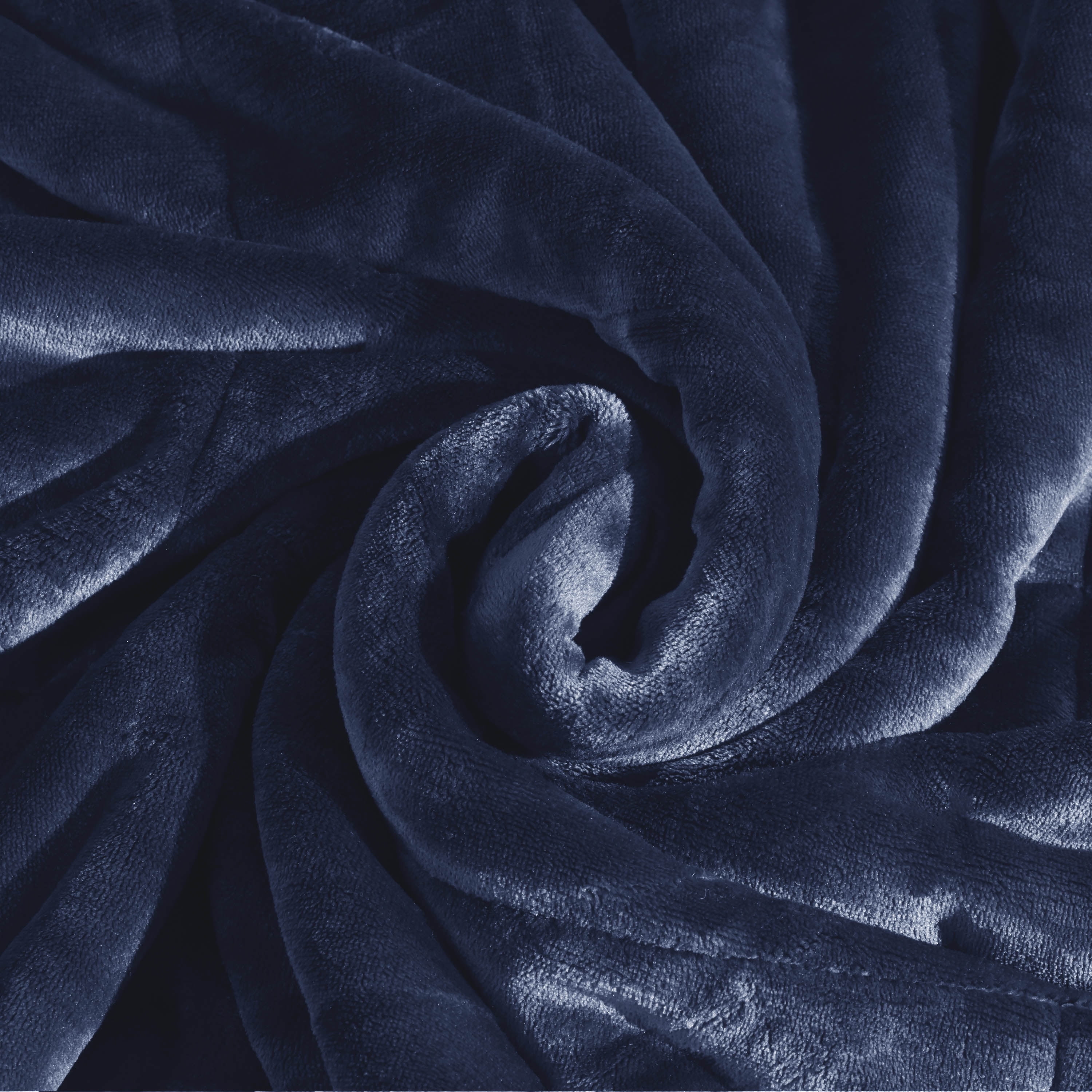 Vellux Plush Quilted Blanket, King, Navy