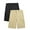 Black & Khaki, variant on 2-Pack Boy's Stretch Slim Fit School Uniform Twill Shorts