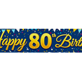 thumbnail image 4 of Blue Backdrop Banner with Golden Happy 80th Birthday Text Balloons and Star Decors Birthday Party Photography Props Birthday Decoration Party Supplies, 4 of 7